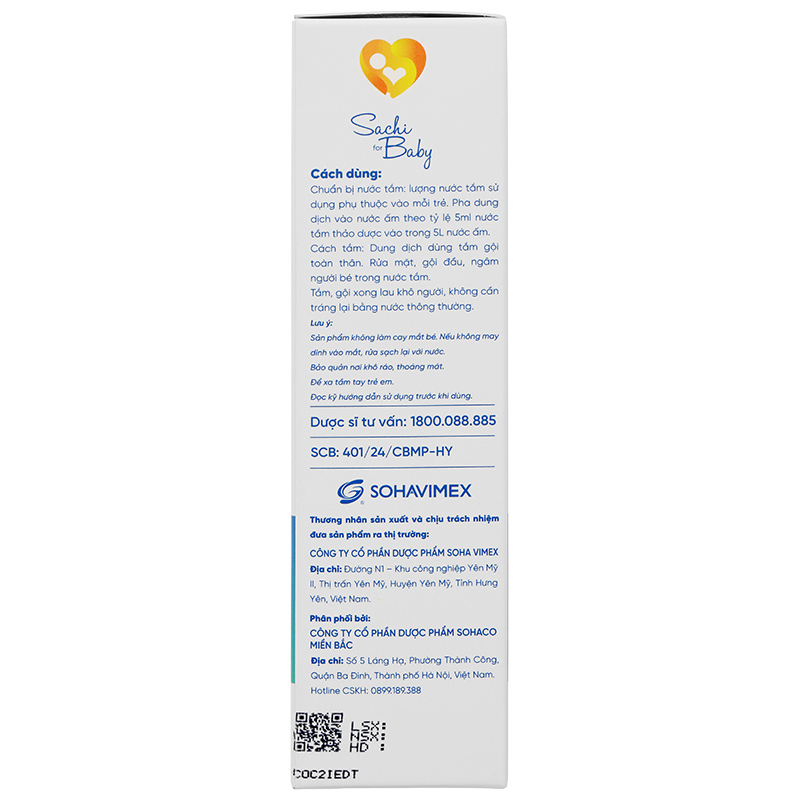 Nước tắm thảo dược Sachi hương tràm, giúp ngăn rôm sảy chai 250ml - 20